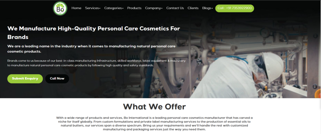 Bo International, based in India, specializes in natural, eco-friendly private label facial serums like Vitamin C, Multi-Peptide, and Salicylic Acid serums. With flexible MOQs, custom formulations, and turnkey solutions, they empower beginners to create innovative products that align with modern skincare trends and global regulatory standards.