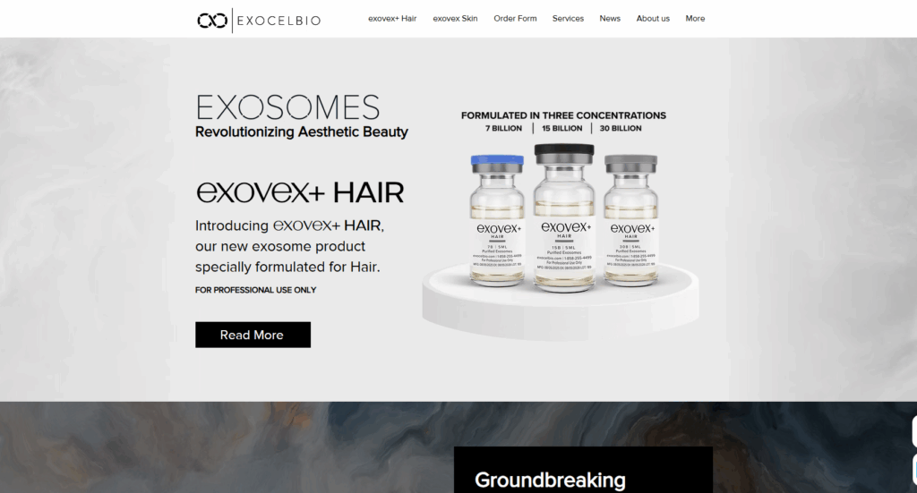 Exocel Bio is a U.S.-based biotechnology company specializing in exosome-based skincare and hair rejuvenation, using cGMP-compliant, clinically tested MSC-derived exosomes to create professional-grade, non-invasive regenerative formulations.
